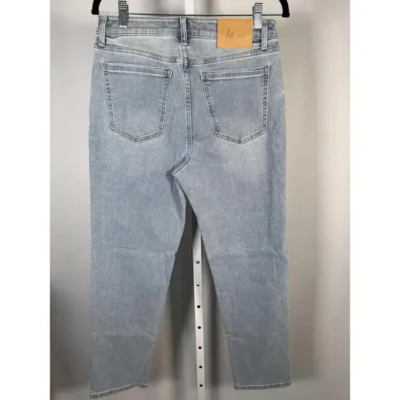 NWT La Joie Comfort Stretch High Rise Straight Leg Jeans Size 8 - Picture 3 of 5